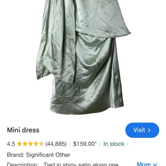Significant Other Mint Green One-Shoulder Satin Dress - Picture 5 of 12